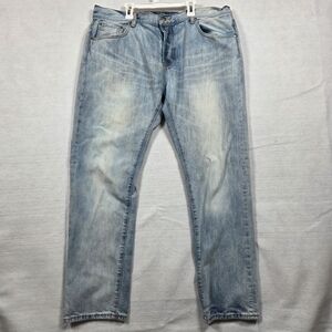 Dope Jeans Button Fly Light Wash Blue Size 38